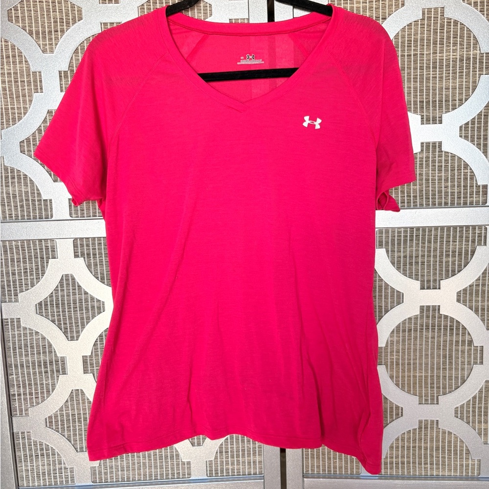 Under Armour Women's Bright Pink Short Sleeve Tee